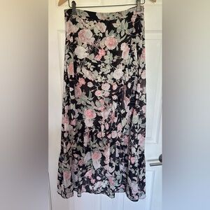 New York & Company faux wrap ruffle Maxi Skirt